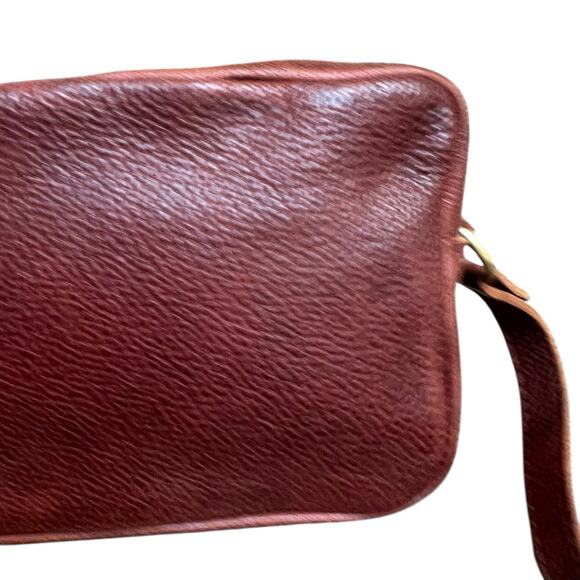 Portland Leather Large Brown Nutmeg Pebbled Leather Camera Bag Purse Crossbody - Picture 13 of 16